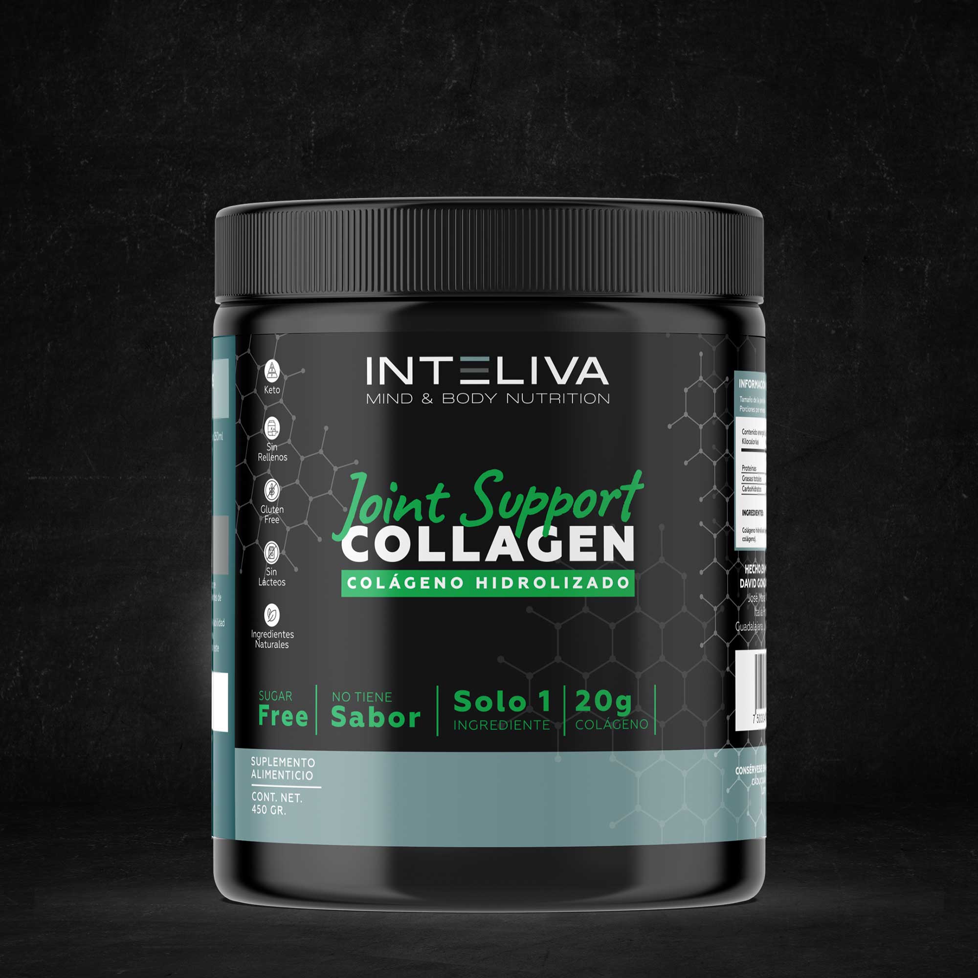 Joint Support Collagen 450gr (Sin Sabor) – INTELIVA Mind & Body Nutrition