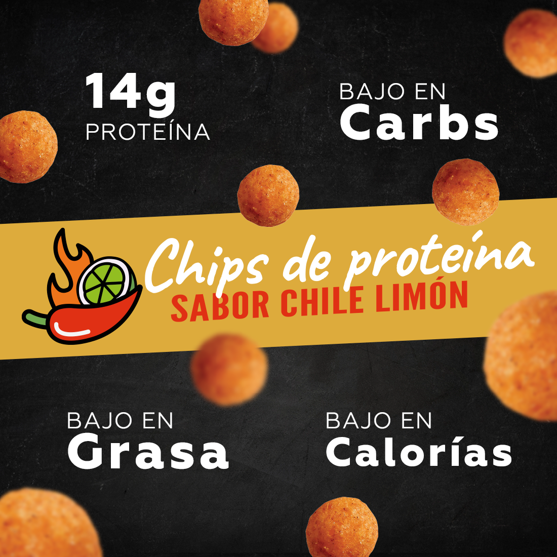 Crunchies: Chips de proteína sabor chile limón