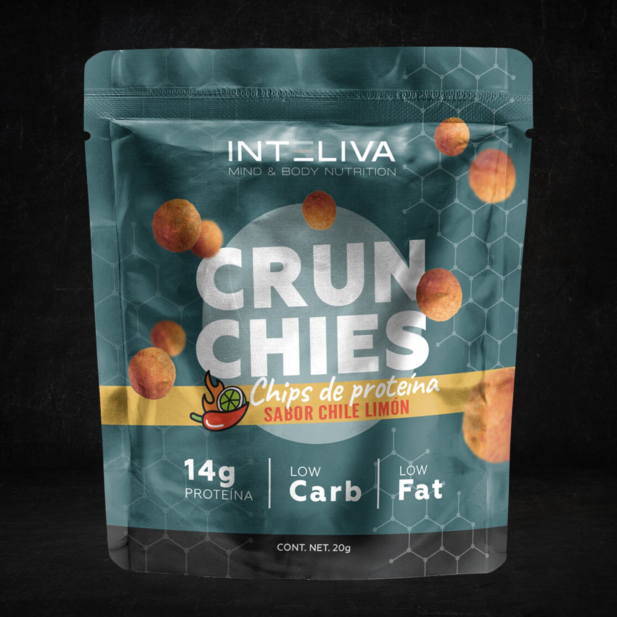 Crunchies: Chips de proteína sabor chile limón