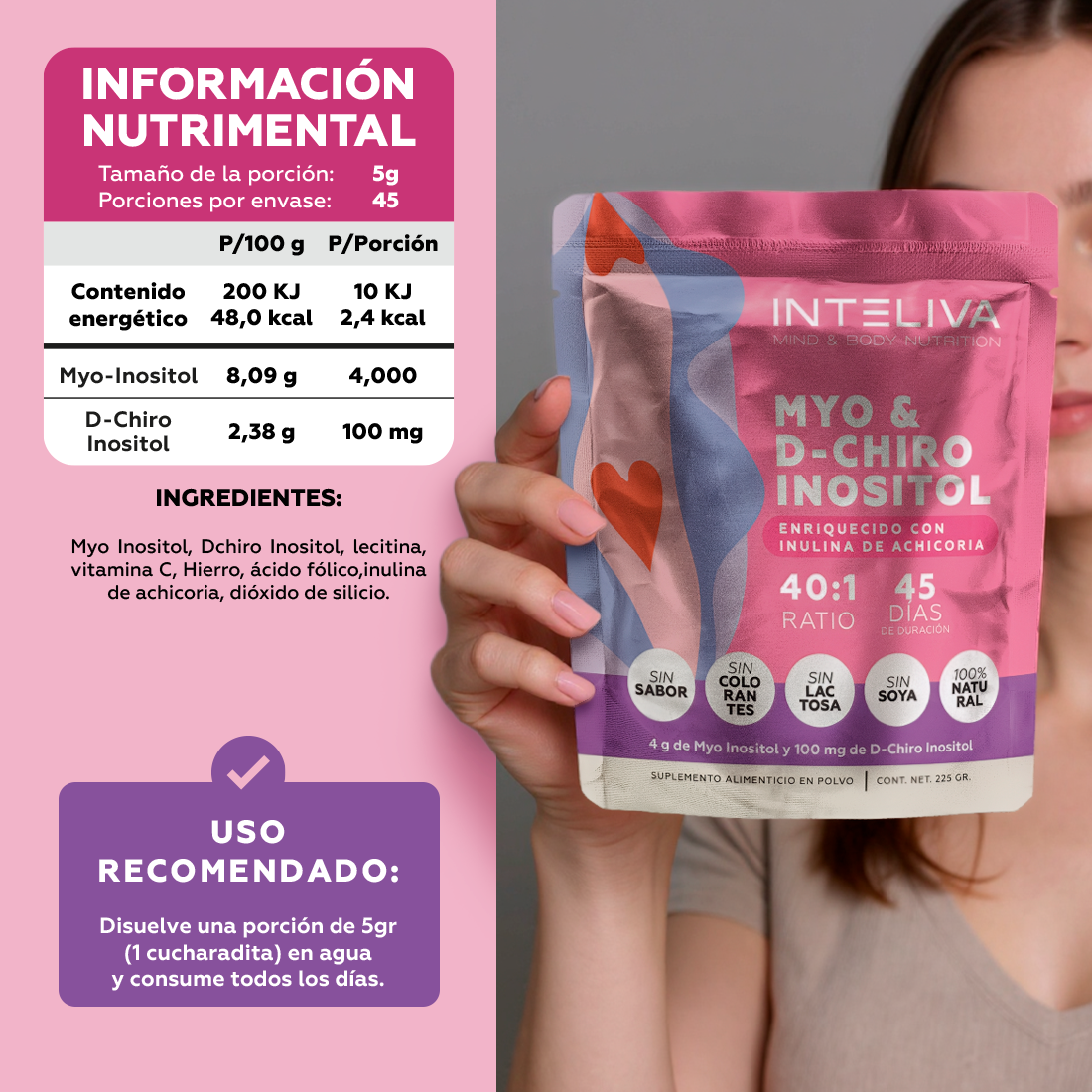 Myo & D-Chiro Inositol en polvo
