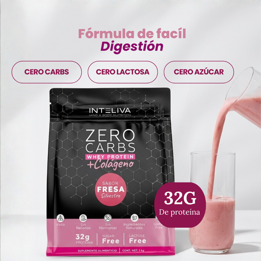 Proteína en polvo Zero Carbs + Colágeno (proteína sin carbohidratos)