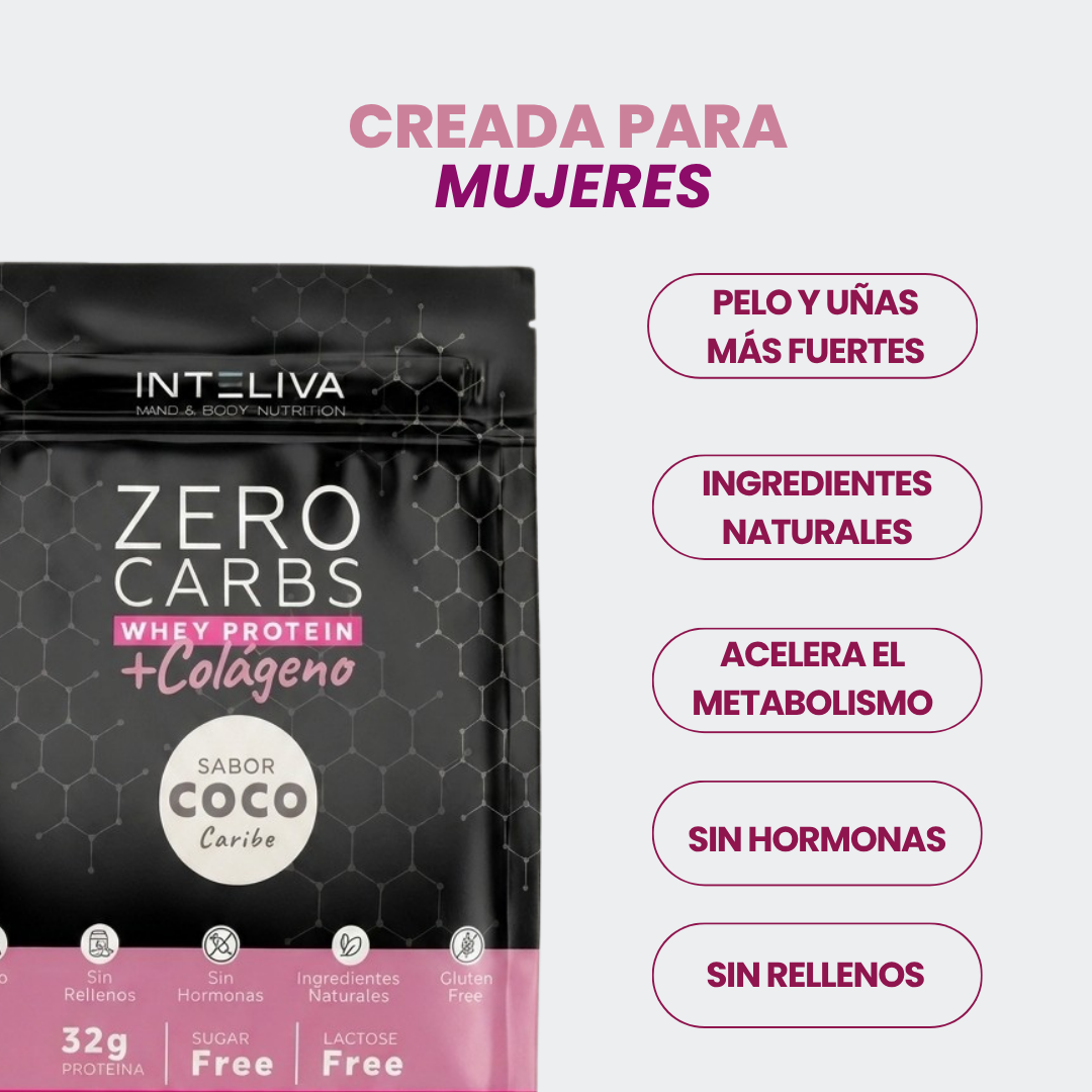 Proteína en polvo Zero Carbs + Colágeno (proteína sin carbohidratos)