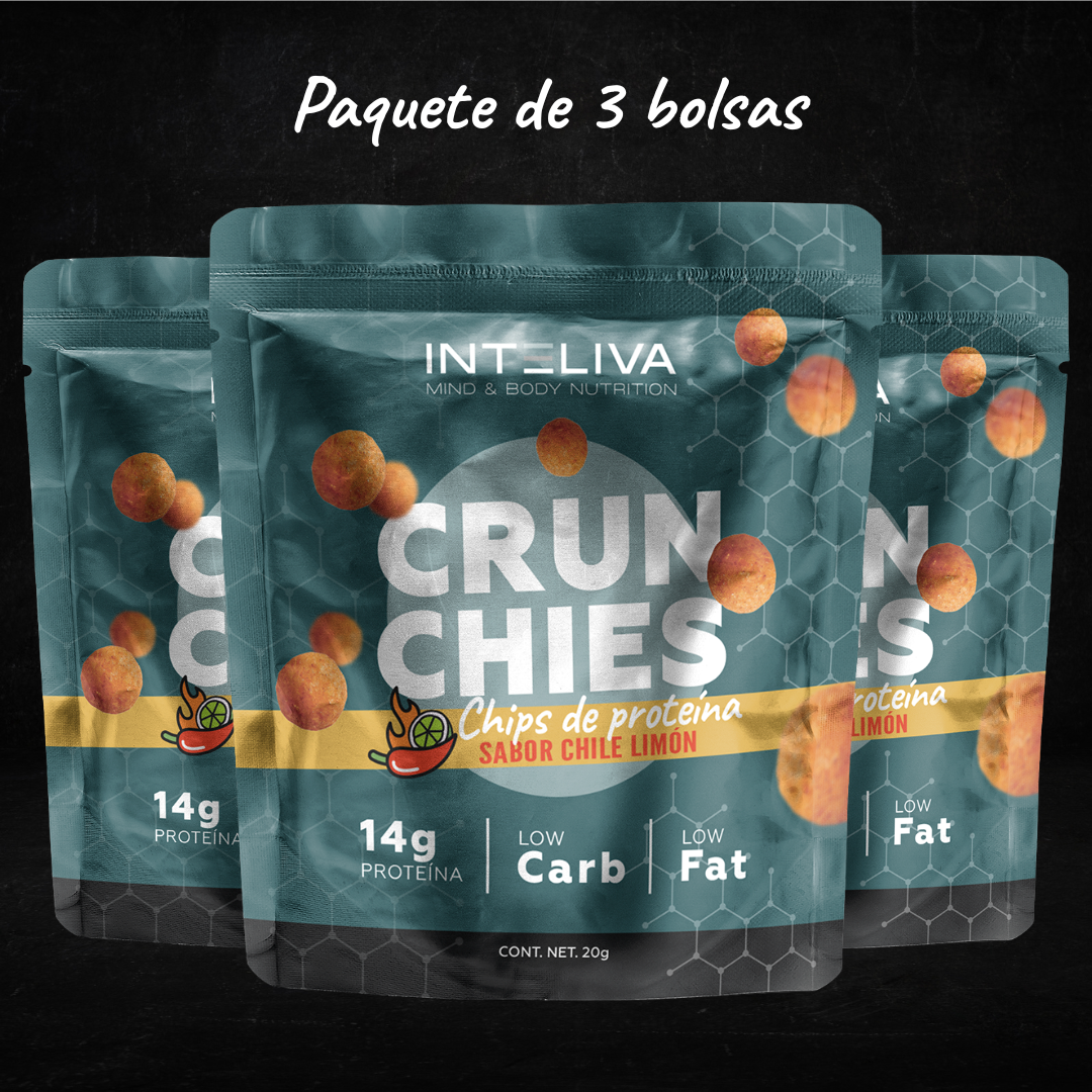 Crunchies: Chips de proteína sabor chile limón