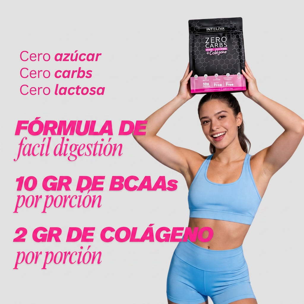 Proteína en polvo Zero Carbs + Colágeno (proteína sin carbohidratos)