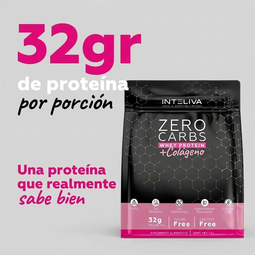 Proteína en polvo Zero Carbs + Colágeno (proteína sin carbohidratos)
